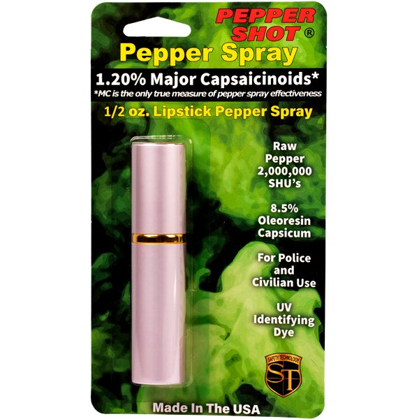 Pepper Shot 1.2% MC 1/2 oz lipstick pepper spray pink - Image 2